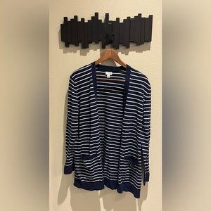 J. Crew striped cardigan, size L